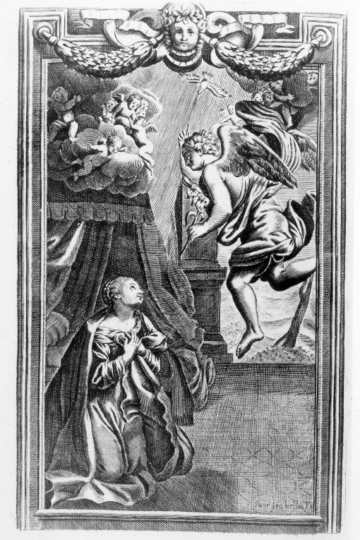 Annunciazione (stampa) di Piccini Isabella (sec. XVIII)