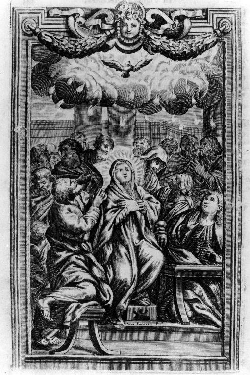 Pentecoste (stampa) di Piccini Isabella (sec. XVIII)