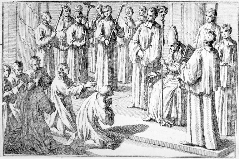 Espulsione dei pubblici peccatori (stampa) - ambito romano (sec. XVIII)