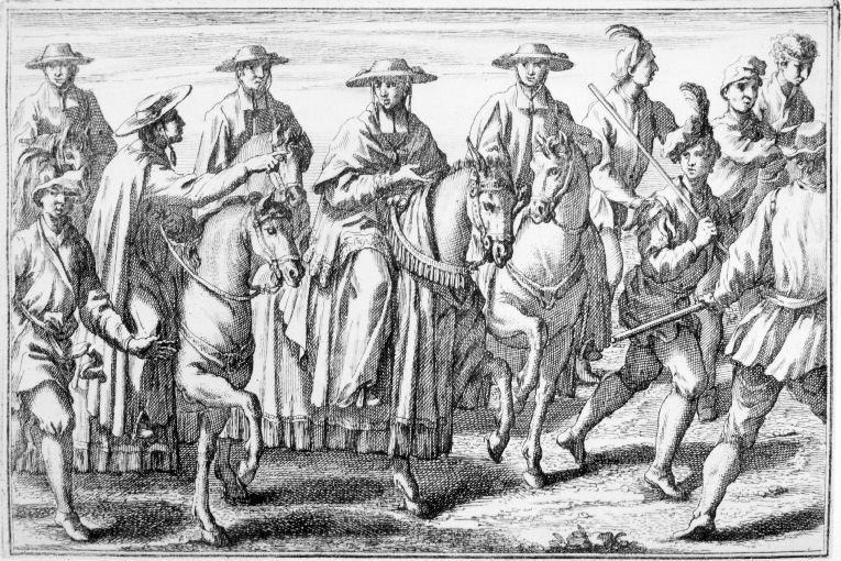 La visita pastorale (stampa) - ambito romano (sec. XVIII)