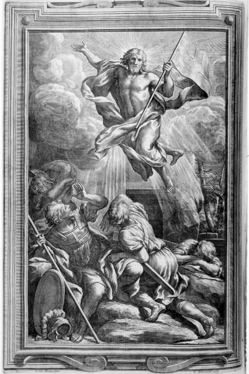 resurrezione di Cristo (stampa) di Ferri Ciro, Bloemaert Cornelis il Giovane (sec. XVII)