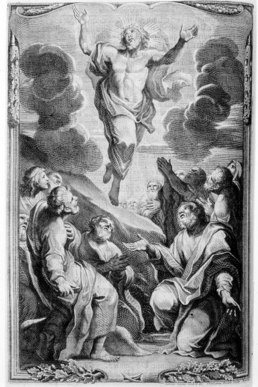 ascensione di Cristo (stampa) di Cesi Carlo, Picart Etienne (sec. XVIII)