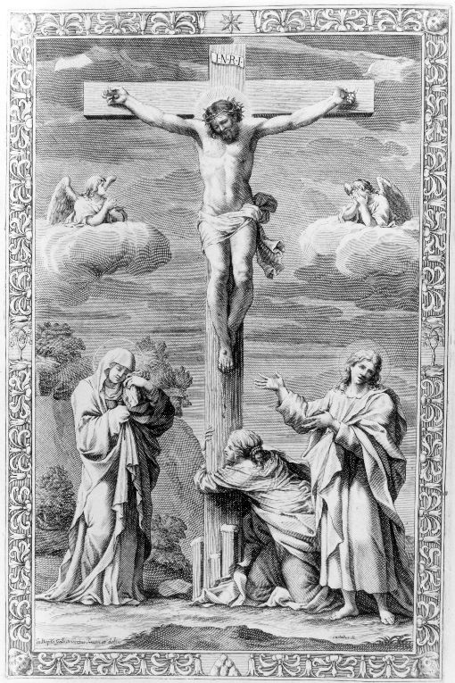 crocifissione di Cristo (stampa) di Galestruzzi Giovan Battista, Castelli Carlo Girolamo (sec. XVII)