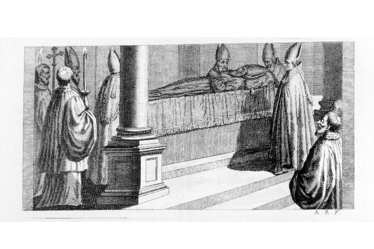 L'ufficio funebre del vescovo (stampa) di Rossi Andrea (sec. XVIII)