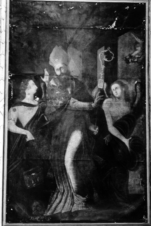 Sant'Oronzo fra due angeli (pala d'altare) - ambito Italia meridionale (sec. XVII)