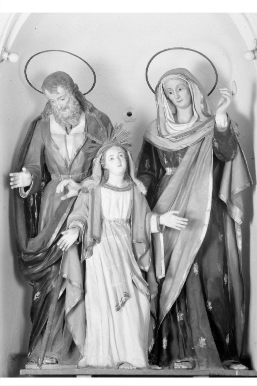 San Gioacchino Sant'Anna e Maria Vergine bambina (gruppo scultoreo) - manifattura salentina (inizio sec. XX)