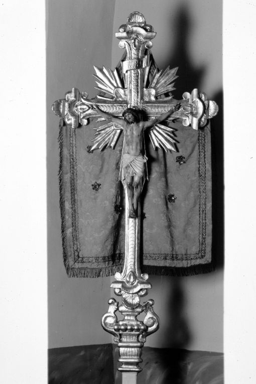 Cristo crocifisso (croce processionale) - manifattura salentina (sec. XIX)