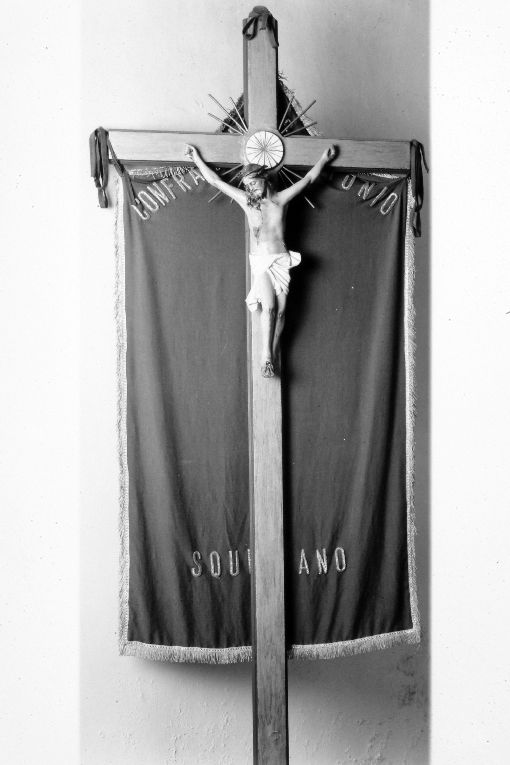 Cristo crocifisso (croce processionale) - manifattura Italia meridionale (prima metà sec. XX)