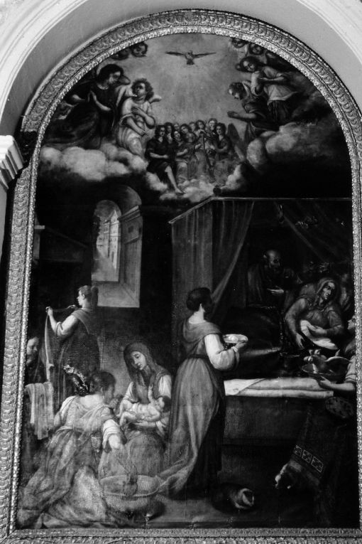 nascita di Maria Vergine (pala d'altare) - ambito Italia meridionale (seconda metà sec. XVII)