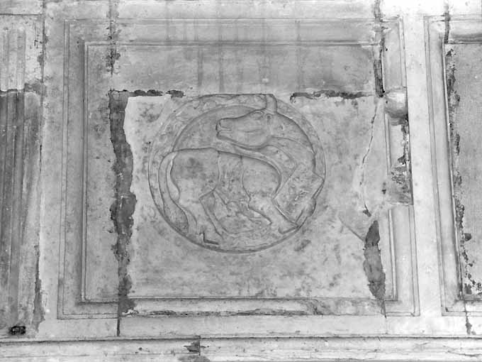 simbolo di San Luca: toro (pannello) - ambito pugliese (prima metà sec. XII)