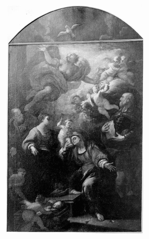 Sacra famiglia con sant'Anna e san Gioacchino (dipinto) di Miglionico Andrea (sec. XVIII)