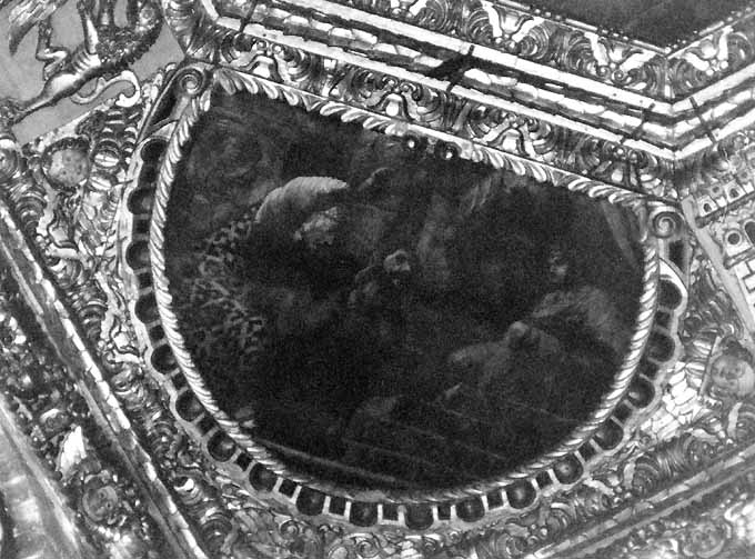 San Nicola di Bari, eresiarca ario, imperatore (dipinto) di Rosa Carlo (sec. XVII)