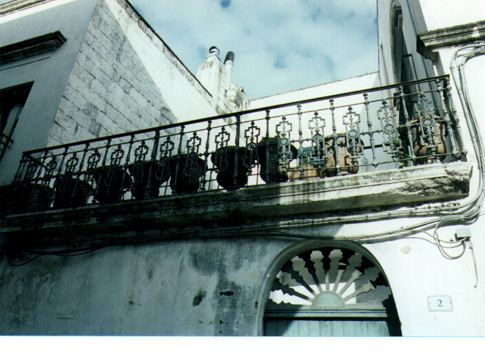 ringhiera - ambito salentino (fine/inizio secc. XIX/ XX)