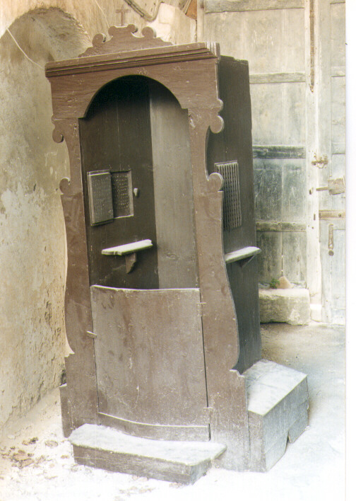 confessionale - ambito salentino (fine/inizio secc. XIX/ XX)