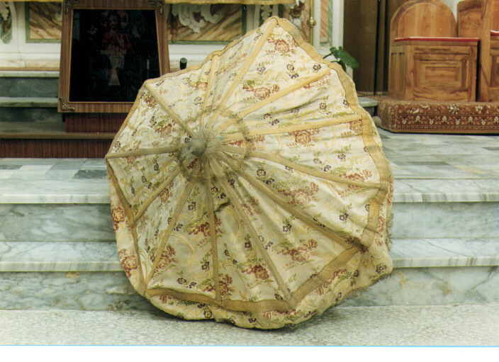 ombrellino processionale - ambito Italia meridionale (ultimo quarto sec. XIX)