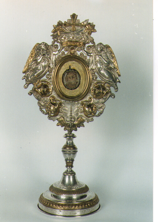 reliquiario - a ostensorio - ambito Italia meridionale (fine/inizio secc. XIX/ XX)