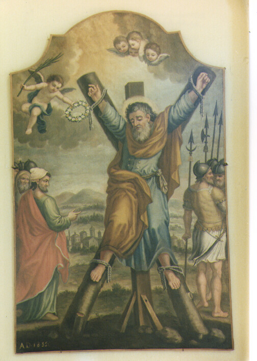 martirio di Sant'Andrea (dipinto) - ambito Italia meridionale (sec. XIX)