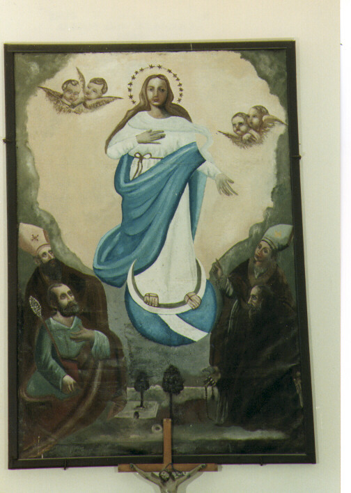 Madonna Immacolata e santi (dipinto) - ambito pugliese (seconda metà sec. XVII)