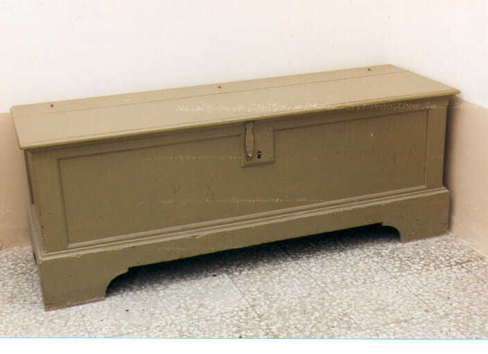 cassapanca - ambito salentino (fine/inizio secc. XIX/ XX)