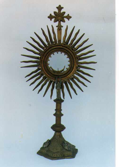 ostensorio - a raggiera - ambito Italia meridionale (ultimo quarto sec. XIX)