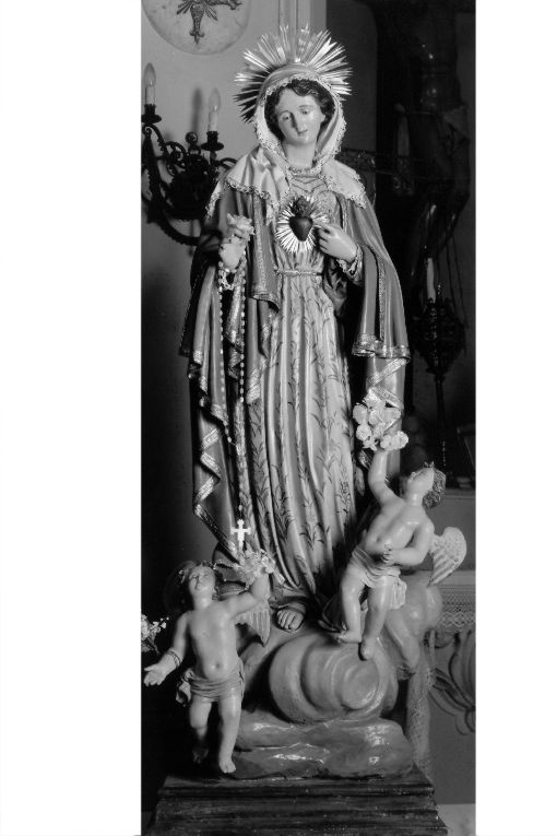 Madonna dei Fiori (gruppo scultoreo) - manifattura salentina (seconda metà sec. XIX)