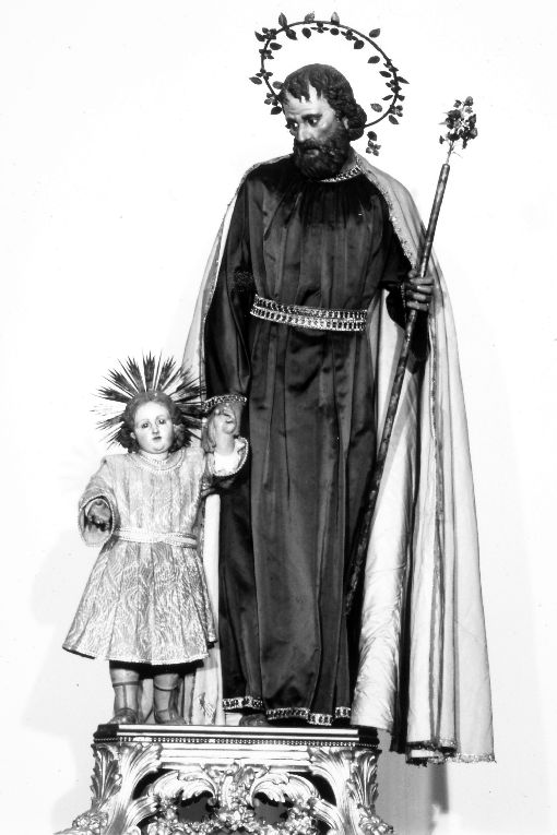 San Giuseppe e Gesù Bambino (gruppo scultoreo) - ambito salentino (seconda metà sec. XIX)