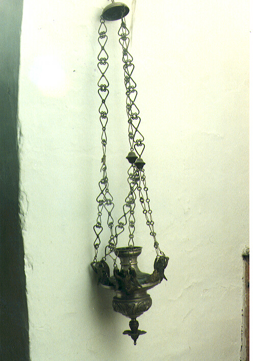 lampada pensile - produzione Italia meridionale (ultimo quarto sec. XIX)