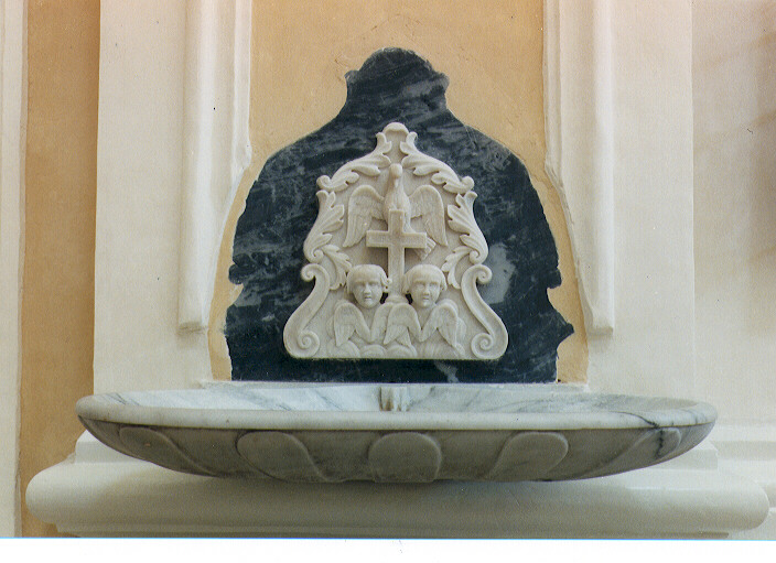 acquasantiera da parete, serie - ambito Italia meridionale (primo quarto sec. XX)