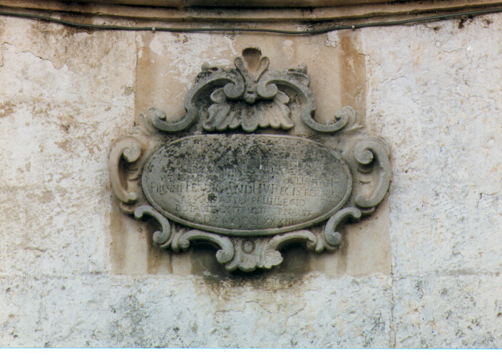 lapide documentaria - ambito salentino (sec. XVIII)