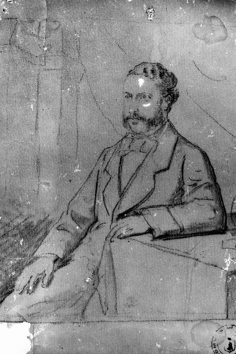 studio di ritratto (disegno) di De Napoli Michele (attribuito) (sec. XIX)