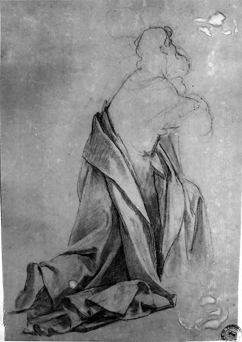 studio di monaco (disegno preparatorio) di De Napoli Michele (attribuito) (sec. XIX)