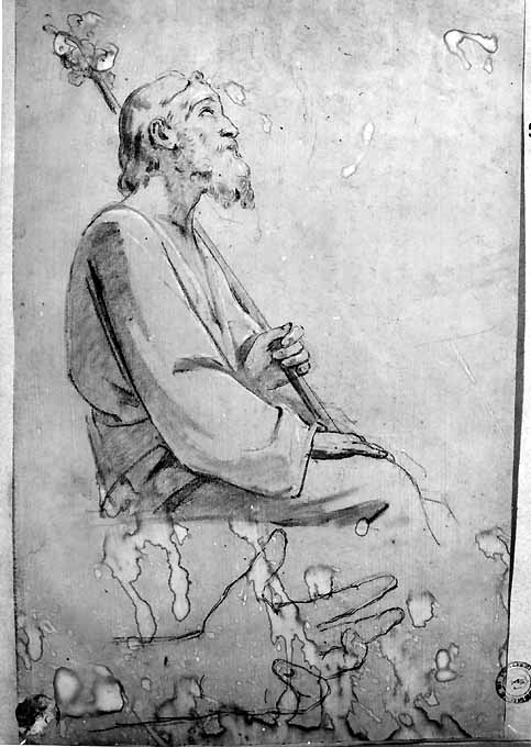 studio di Santo (disegno) di De Napoli Michele (attribuito) (metà sec. XIX)