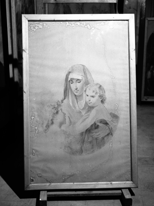 Madonna del Buon Consiglio (disegno preparatorio) di De Napoli Michele (attribuito) (sec. XIX)