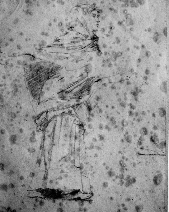 danzatrice antica V (disegno) di Netti Francesco (sec. XIX)