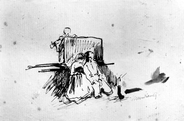 mendicanti (disegno) di Netti Francesco (sec. XIX)