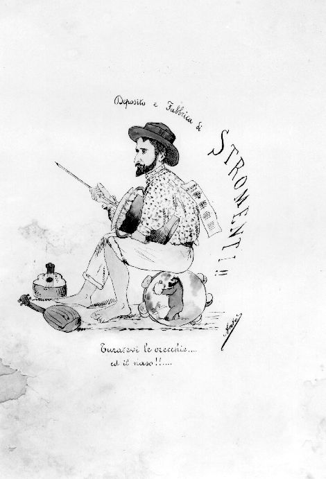 Caricatura di personaggio non identificato (disegno, opera isolata) di Antò (secc. XIX/ XX)
