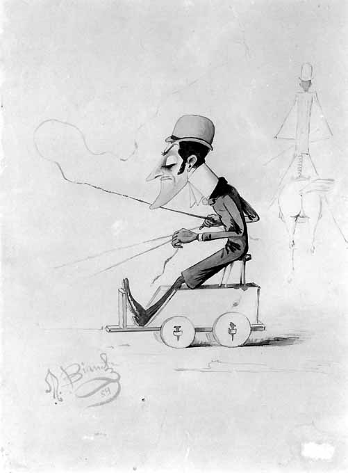 Scena satirica non identificata (disegno, opera isolata) di Menotti Bianchi detto Frate Menotti (sec. XIX)