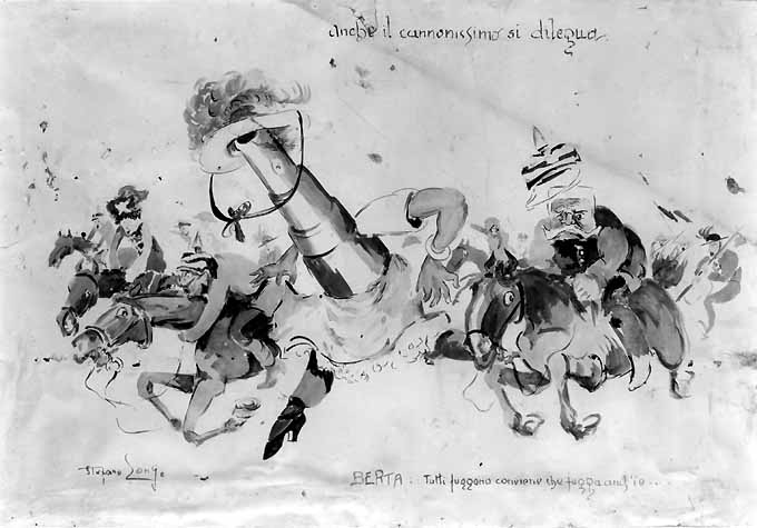 La ritirata prussiana (disegno, opera isolata) di Longo Stefano (prima metà sec. XX)