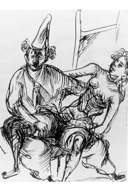 Pagliacci (disegno) di Barbieri Carlo (sec. XX)