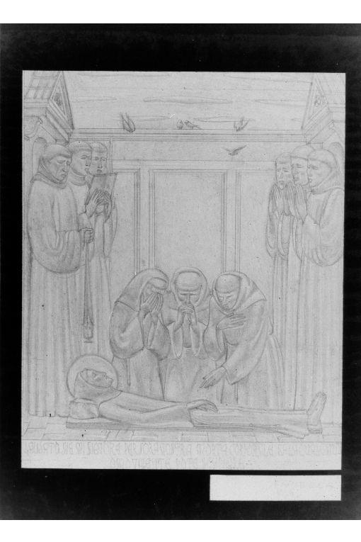 Morte di san Francesco (disegno) di D'Andrea Antonio (sec. XX)
