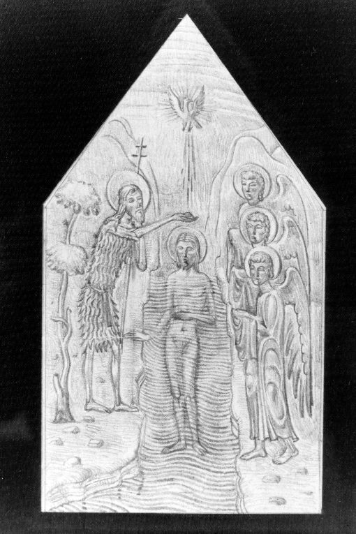 battesimo di Cristo (disegno) di D'Andrea Antonio (sec. XX)