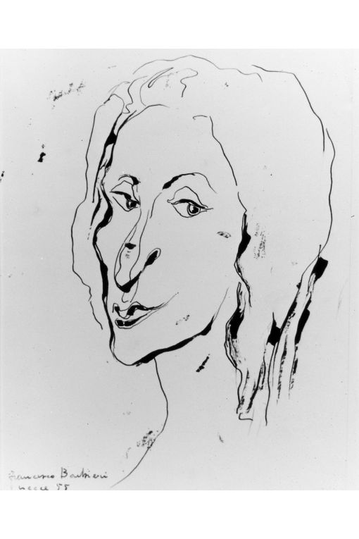 Ritratto femminile (disegno) di Barbieri Francesco (sec. XX)
