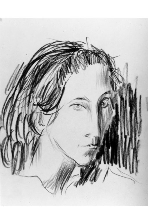 Volto di donna (disegno) di Barbieri Francesco (sec. XX)