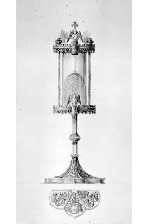 Teca della reliquia di sant'Agata, Reliquiario (disegno) di Cavoti Pietro (seconda metà sec. XIX)