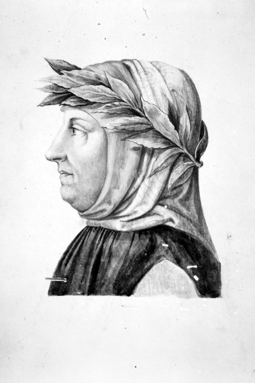 Ritratto di Francesco Petrarca (disegno) di Cavoti Pietro (attribuito) (seconda metà sec. XIX)