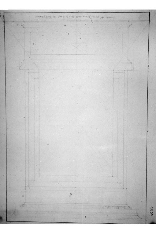 Lavabo (disegno) di Cavoti Pietro (seconda metà sec. XIX)