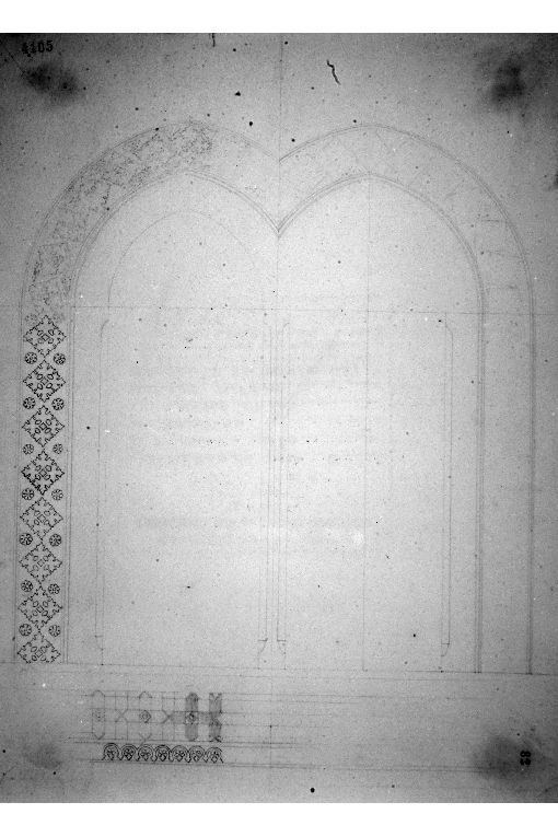Bifora (disegno) di Cavoti Pietro (seconda metà sec. XIX)