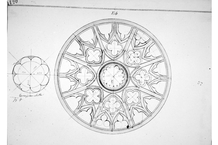 Elemento architettonico (disegno) di Cavoti Pietro (seconda metà sec. XIX)