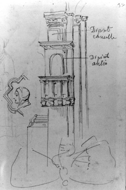 Pulpito (disegno) di Cavoti Pietro (seconda metà sec. XIX)