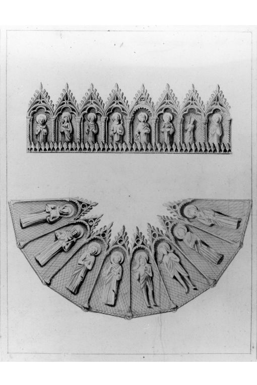 Planimetria del nodo e del piede del calice (disegno) di Cavoti Pietro (seconda metà sec. XIX)